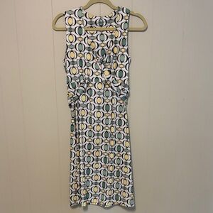 Prana Geometric Yellow and Green Dress